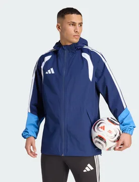 Tiro26 Rain Jacket M Team Navy Blue 2 / Ray Blue / White - Adidas - FashionsVida