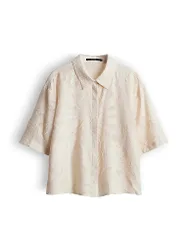 Blusa camisera ZLOWERA beige 42