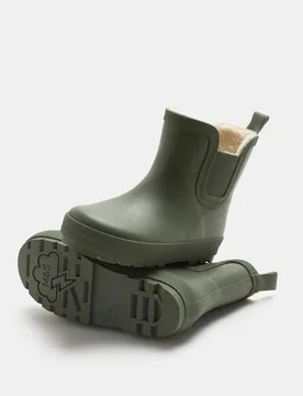 Kids' Warm Lined Chelsea Wellies (3 Small - 2 Large) Khaki male - M&S - FashionsVida