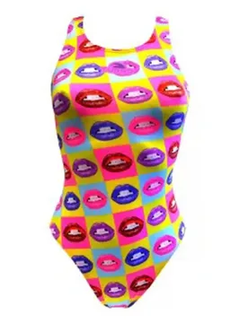 Lips Swimsuit Fuchsia 7-8 Years Girls - TURBO - FashionsVida