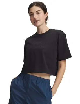 T-shirt à Manches Courtes Scriptheart Crop Black S - Under armour - FashionsVida