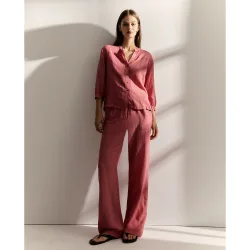 Pantalones rectos de mujer liso
