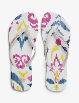 Superdry Damen Flip Flops mit Allover-print White - Größe: 7-8 - 24.99 - FashionsVida