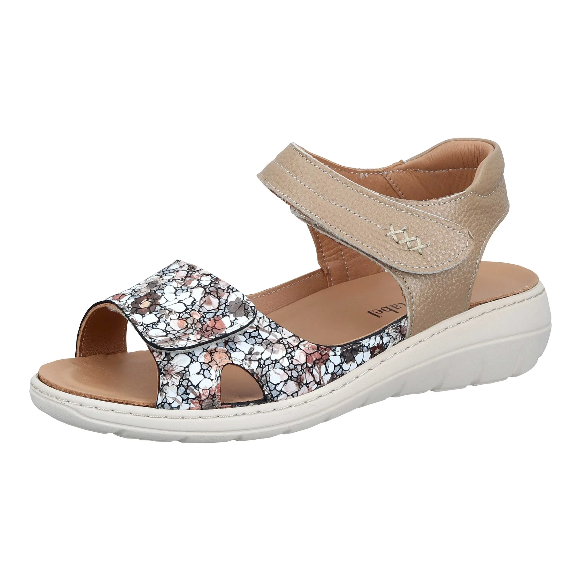 Sandalen "Blümchen“ beige 42 Damen - Comfortabel - FashionsVida