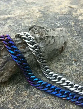 Mm Titanium Curb Chain 62 Cm Length Necklace 20 Cm Bracelet - Aliexpress - FashionsVida