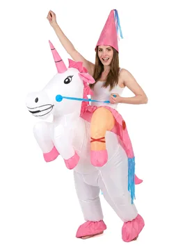 Aufblasbares Prinzessin auf Einhorn Damenkostüm Huckepack bunt - ORIGINAL CUP - FashionsVida