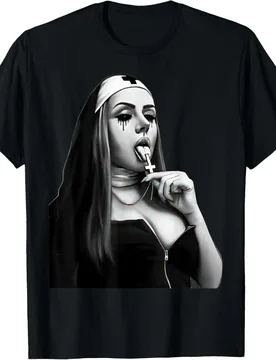 NEW LIMITED Devil Worshiping Fun Bad Nun Religion Aesthetics Shirt S-3XL - Aliexpress - FashionsVida