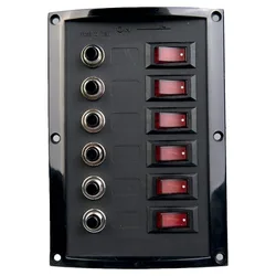 Switch Panel Circuit Breaker Black One Size unisex