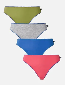 Womens Four-pack Bamboo High Leg Knickers - - Size: XS - British Boxers - FashionsVida