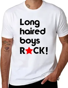Long Haired Boys Rock!, Long Hair Don't Care T-Shirt t shirt custom print funny t shirts man T-Shirt - Aliexpress - FashionsVida