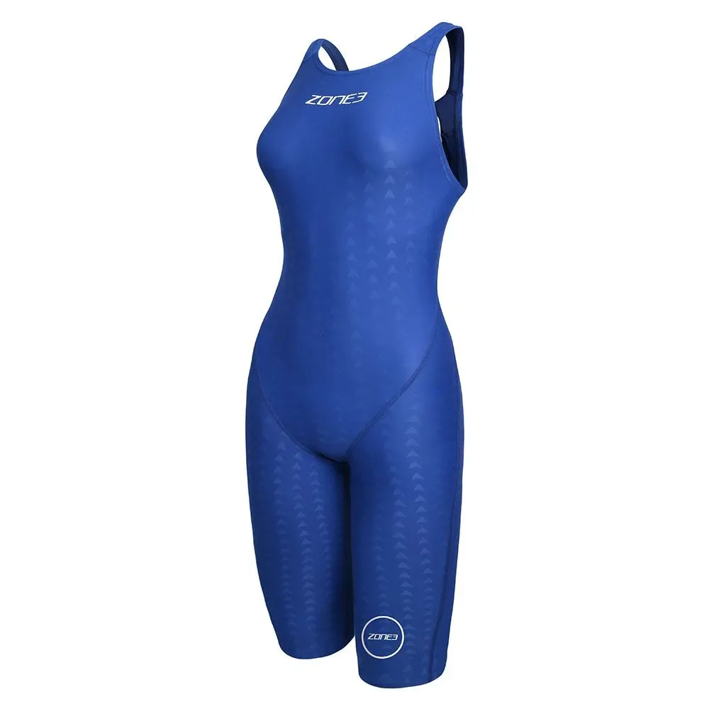 Performance Speed Open Back Competition Swimsuit Blue 38 Women - Zone3 - FashionsVida