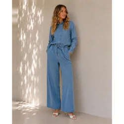 Pantalón de mujer ancho fluido
