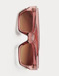M&S Square Sunglasses Pink female
