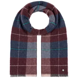 Danverell Check Cashmere Scarf by - blue - Female - Size: One Size