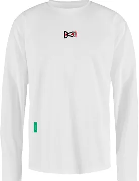 T-shirt de trail/running stretch et respirant - Boxy Training Long Sleeve Tee White - Taille S - Blanc - District Vision - FashionsVida