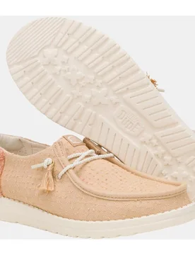 Zapato de cordones de mujer en lona perforada - HeyDude - FashionsVida