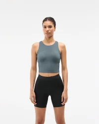 Women's Elaro Crop Bra in Faded Navy, Size Large