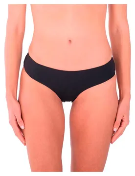 Slip Bikini Solid Hipster Black / White S - Hurley - FashionsVida
