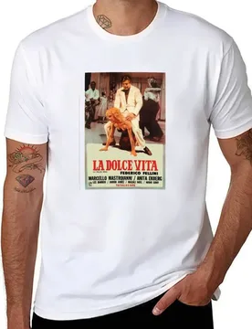 LA DOLCE VITA MOVIE FILM AESTHETIC TRAILER FEDERICO FELLINI T-Shirt man t shirt designer man t shirt luxury T-Shirt - Aliexpress - FashionsVida