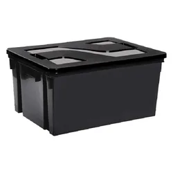 Boîte De Rangement Avec Couvercle 50l Black One Size unisex