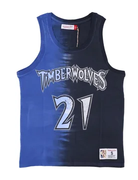 Canotta Uomo Nba Vertical Tie Dye Tank Hardwood Classics No 21 Kevin Garnett Mintim Original Team Colors - Mitchell & Ness - FashionsVida