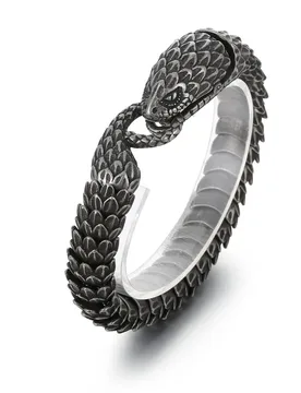 Cool Unisex Stainless Steel Punk Hiphop Snake Hand Jewelry Titanium Boa Serpent Black Grey Cuff Bangles Bracelets For Men Gifts - Aliexpress - FashionsVida