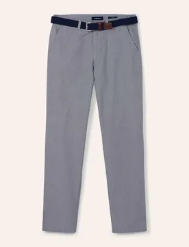Gürtel Chino, Modern Fit#normale Größen#schlanke Größen#untersetzte Größen, Farbe Grau, 102, inklusive Gürtel besonders leicht Herren - Walbusch - FashionsVida