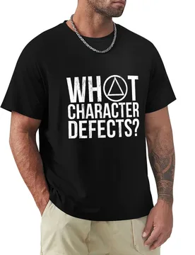 What Character Defects? - Funny Alcoholics Anonymous T-Shirt Streetwear Print Tee Shirt - Aliexpress - FashionsVida