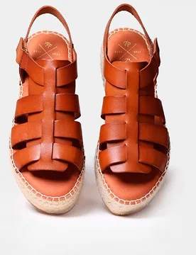 Alpargatas de plataforma de mujer de piel con cierre adherente - Toni Pons - FashionsVida