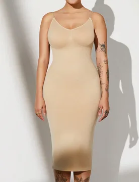 Pieza Vestido mono para mujer talla grande, moldeador de cintura sin costuras negro, busto abdomen cintura ajustado, vestido moldeador de Body, faja m - Shein - FashionsVida