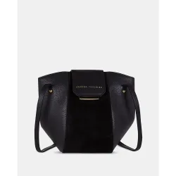 Bolso doble asa larga bandolera piel combinada