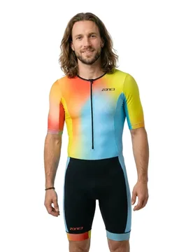 Activate+ Short Sleeve Trisuit Neon / Black S Men - Zone3 - FashionsVida