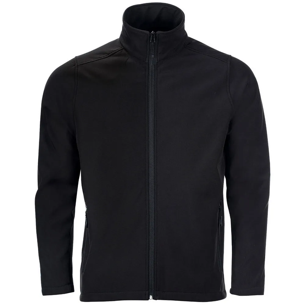 Mens Race Full Zip Water Repellent Softshell Jacket (Black) - Size Large - SOLS - FashionsVida
