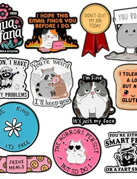 Cartoon Raccoon Enamel Pin Animals Brooches For Women Lapel Pins Badge on Backpack Costume Accessories Fashion Jewelry Gifts - Aliexpress - FashionsVida