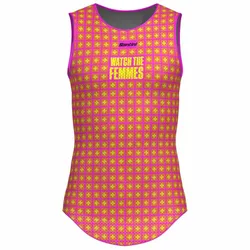 Maglietta Intima Tecnica Senza Maniche Tdffaz Grand Départ Suisse Orange Fluo