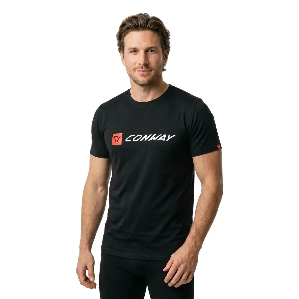 Maglietta A Maniche Corte Logoline Black / Black - Conway - FashionsVida