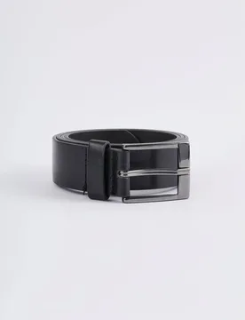 Herren Kunstleder Smart Gürtel Black Größe Q - boohooMAN - FashionsVida