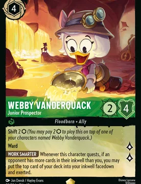 Webby Vanderquack - Junior Prospector (Foil) Whispers in the Well - Disney - FashionsVida