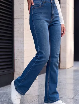 Women's Bootcut Stretch Jean in Mid Blue Size: 16 - Mid Blue - Size: 16 - Roman - FashionsVida