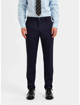 Pantalons De Costume Liam Flex Slim Fit Navy Blazer 90 - Selected - FashionsVida