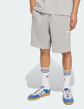 Short Essentials Trefoil XS Medium Grey Heather / White - Adidas - FashionsVida