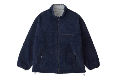 Reversible Sherpa Jacket - Jacke-Fleece - blau grau - Herren - Size: XL