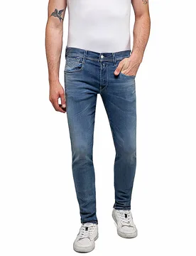 Jeans Slim Fit Anbass Hyperflex Bio hellblau 33/L30 herren - Replay - FashionsVida