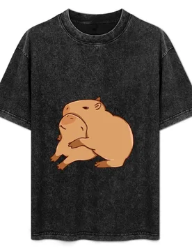 Hugging Capybaras T-Shirt Big Size Daily Wear T-Shirt - Aliexpress - FashionsVida