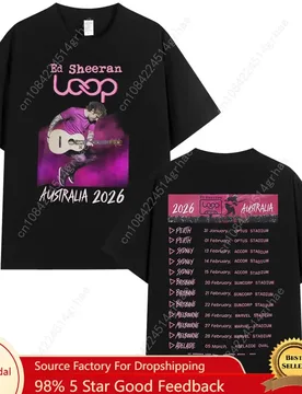 Ed Sheeran Loop Tour Australia 2026 Tour Merch T-shirts Fans Gifts Men Women Clothing Fashion Hip Hop Cotton Oversized T Shirts - Aliexpress - FashionsVida