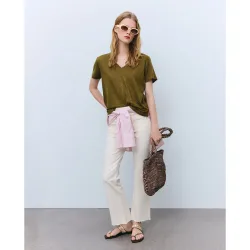 Pantalón de mujer flare con bolsillos delanteros