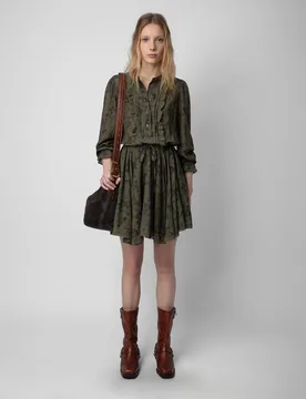 Zadig & Voltaire - Vestido Ranil estampado con cintura ajustable - Zadig & Voltaire - FashionsVida