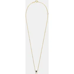 Collar glory bañado en oro de 18 kt sobre plata con ónix y perla