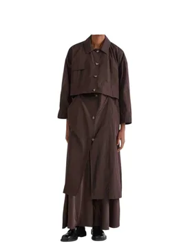 Trench lungo staccabile Donna con bottoni - MEIMEIJ - FashionsVida