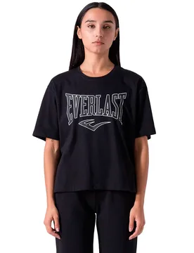 T-shirt à Manches Courtes Oversize Logo Black M - Everlast - FashionsVida